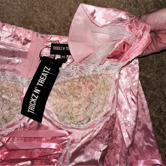 Trickz N Treatz Dolls Kill ‘CAKE QUEEN’ Marie Antoinette Pink Dress Costume XXL - Picture 6 of 12